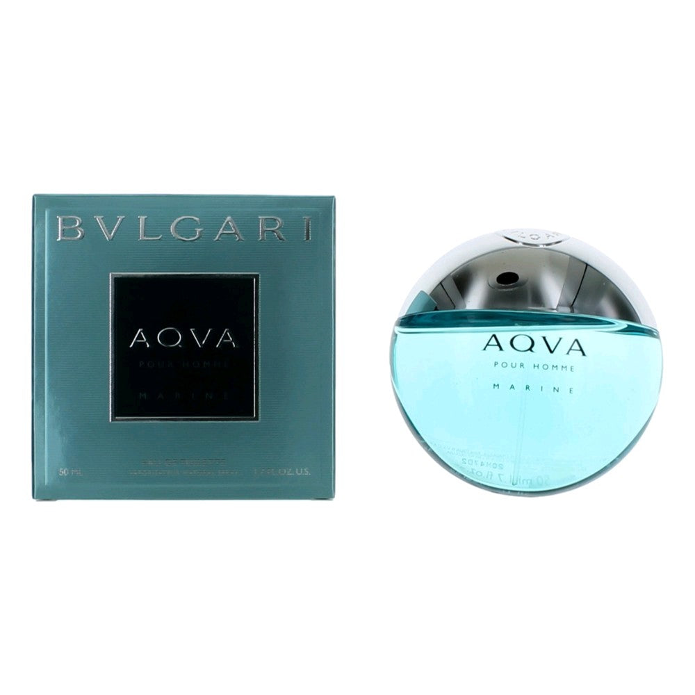 Bottle of Aqva Marine by Bvlgari, 1.7 oz Eau De Toilette Spray for Men